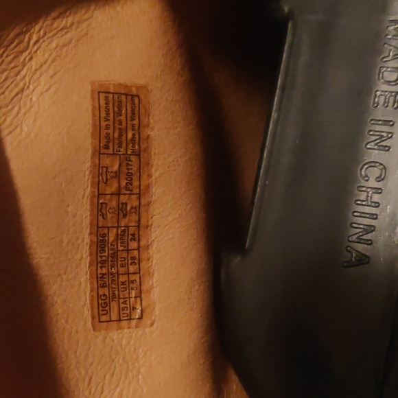 UGG Gracen Whipstitch M Brown Leather Knee High Tall Riding Boot Size 7 Women - Picture 12 of 14